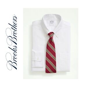 BROOKS BROTHERS MAKERS White Oxford Cloth Button-Down Dress Shirt 16/33 USA Made
